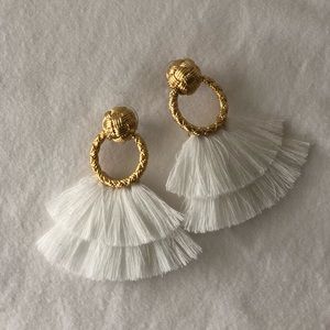 For Love & Lemons Loop Fringe Earrings